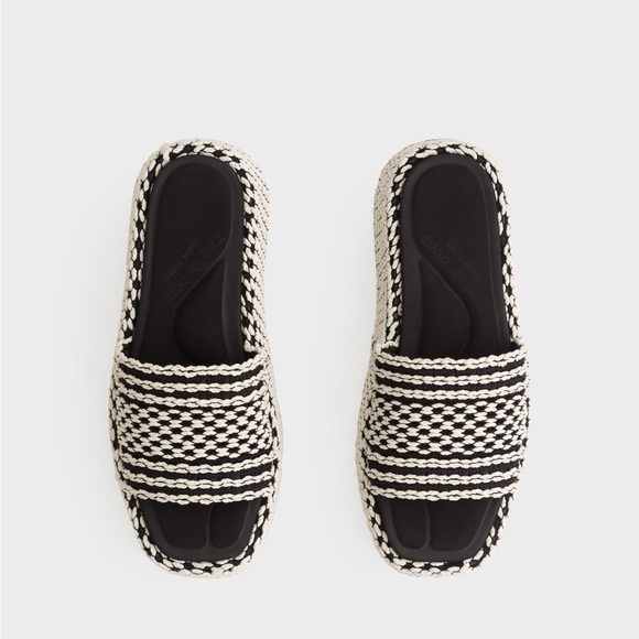 rag & bone Shoes - Rag and bone  and White Woven Slide Sandals size 40